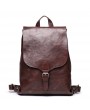 Men's First Layer Cowhide Backpack Handmade Sassafras Color Personalized Backpack Large Capacity Computer Bag