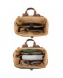 Oil Wax Canvas Retro Shoulder Bag Men Students Travel Backpack Computer Bag Waterproof