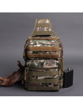 Canvas Camouflage Outdoor Travel Sling Bag Large Capacity Tactical Chest bag Crossbody Bag