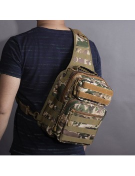 Canvas Camouflage Outdoor Travel Sling Bag Large Capacity Tactical Chest bag Crossbody Bag