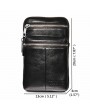 Genuine Leather 7 Inch Phone Bag Casual Business Waist Bag Multi-functional Crossbody Bag