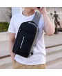 Large Capacity Multi-functional USB Charging Port Business Sling Bag Chest Bag Crossbody Bag