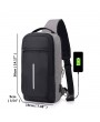 Large Capacity Multi-functional USB Charging Port Business Sling Bag Chest Bag Crossbody Bag