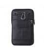 Men Genuine Leather Business Casual Multi-functional 7 Inch Phone Bag Waist Bag Crossbody Bag