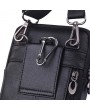 Men Genuine Leather Business Casual Multi-functional 7 Inch Phone Bag Waist Bag Crossbody Bag