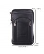 Men Genuine Leather Business Casual Multi-functional 7 Inch Phone Bag Waist Bag Crossbody Bag