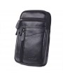 Multi-functional Genuine Leather 7 Inch Phone Bag Waist Bag Crossbody Bag For Men