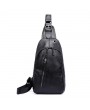 PU Leather Outdoor Casual Sling Bag Chest Bag Crossbody Bag For Men