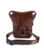 Retro Multi-functional Genuine Leather Shoulder Crossbody Bag Waist Bag Leg Bag For Men