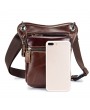 Retro Multi-functional Genuine Leather Shoulder Crossbody Bag Waist Bag Leg Bag For Men