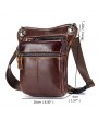 Retro Multi-functional Genuine Leather Shoulder Crossbody Bag Waist Bag Leg Bag For Men