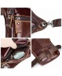 Retro Multi-functional Genuine Leather Shoulder Crossbody Bag Waist Bag Leg Bag For Men