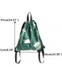 Fresh Print Leaf Canvas Backpack Leisure Handbag