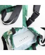 Fresh Print Leaf Canvas Backpack Leisure Handbag