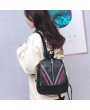 PU Leather Backpack Large Capacity Shoulder Bag For Women