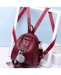 PU Leather Multi-function Student Bag Leisure Travel Backpack For Women