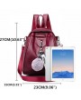 PU Leather Multi-function Student Bag Leisure Travel Backpack For Women