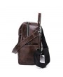 Travel PU Multi-function Backpack Solid Shoulder Bag For Women