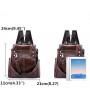 Travel PU Multi-function Backpack Solid Shoulder Bag For Women