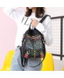 Waterproof Dual-use Elephant Print Multi-function Backpack Nylon Crossbody Bag For Women