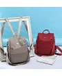 Women Anti-theft Backpack Purse Solid Multi-function Shoulder Bag