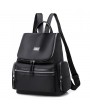 Women Casual School Backpack Solid Oxford Shoulder Bag