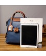 Women Faux Leather Pure Color Backpack Large Capacity Shoulder Bag