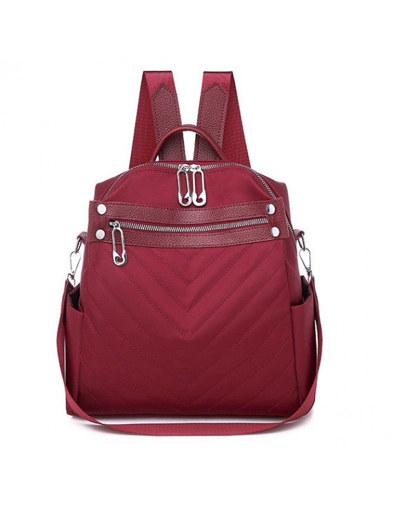 Women Oxford Multifunction Shoulder Bag School Bag Backpack