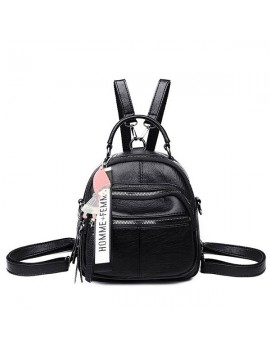 Women PU Leather Mini Backpack Diagonal Multi-function Bag