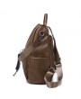 Women PU Soft Leather Multi-function Shoulder Bag Travel Shopping Backpack