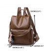 Women PU Soft Leather Multi-function Shoulder Bag Travel Shopping Backpack