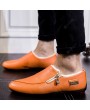 Autumn and Winter Men's Leather Shoes Plus Velvet Warm Cotton Casual Footwear