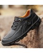 Large Size Low-cut Men's Lace-up Anti-collision Casual Shoes Trend Korean All-match