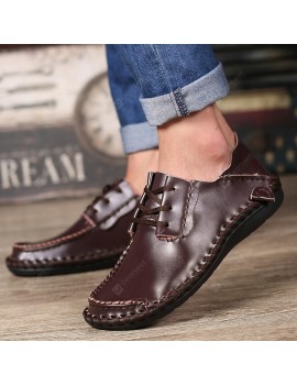 Men Shoes Large Size Casual Shoes British Style Handmade Leather for Business Suits