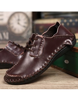 Men Shoes Large Size Casual Shoes British Style Handmade Leather for Business Suits