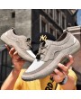 Men's Stretch Socks Shoes Trend Summer Mesh Casual Suede Leather Shoes Tide