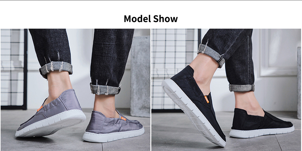 Men Flat Lazy Shoes model show